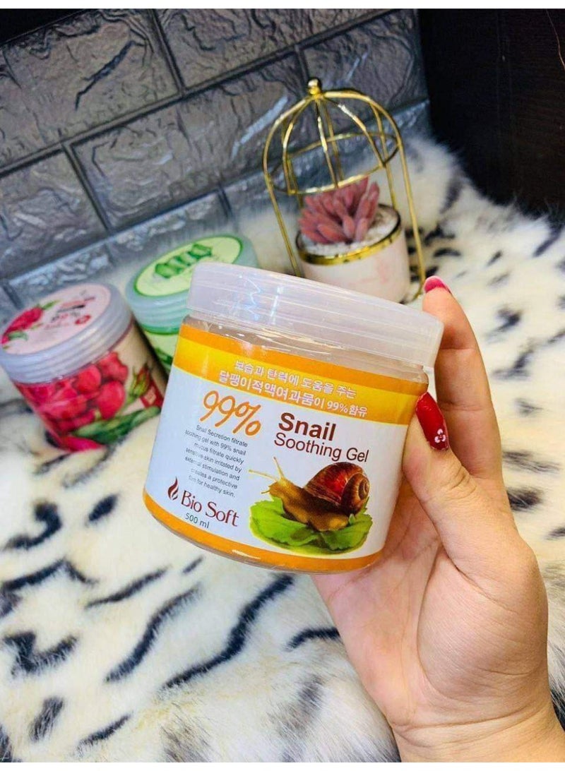 BioSoft Snail Soothing Gel – 98% Pure Snail Extract - Image 4